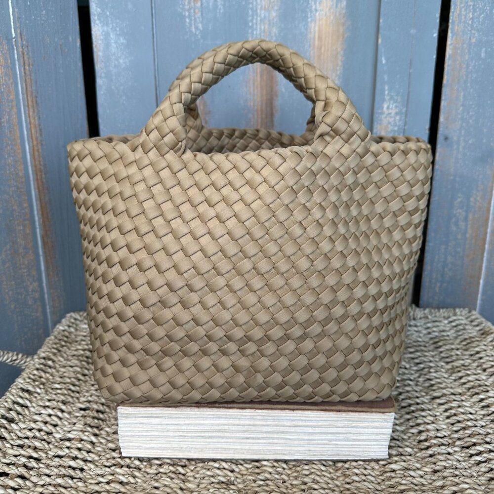 Naghedi Tan Woven Satchel